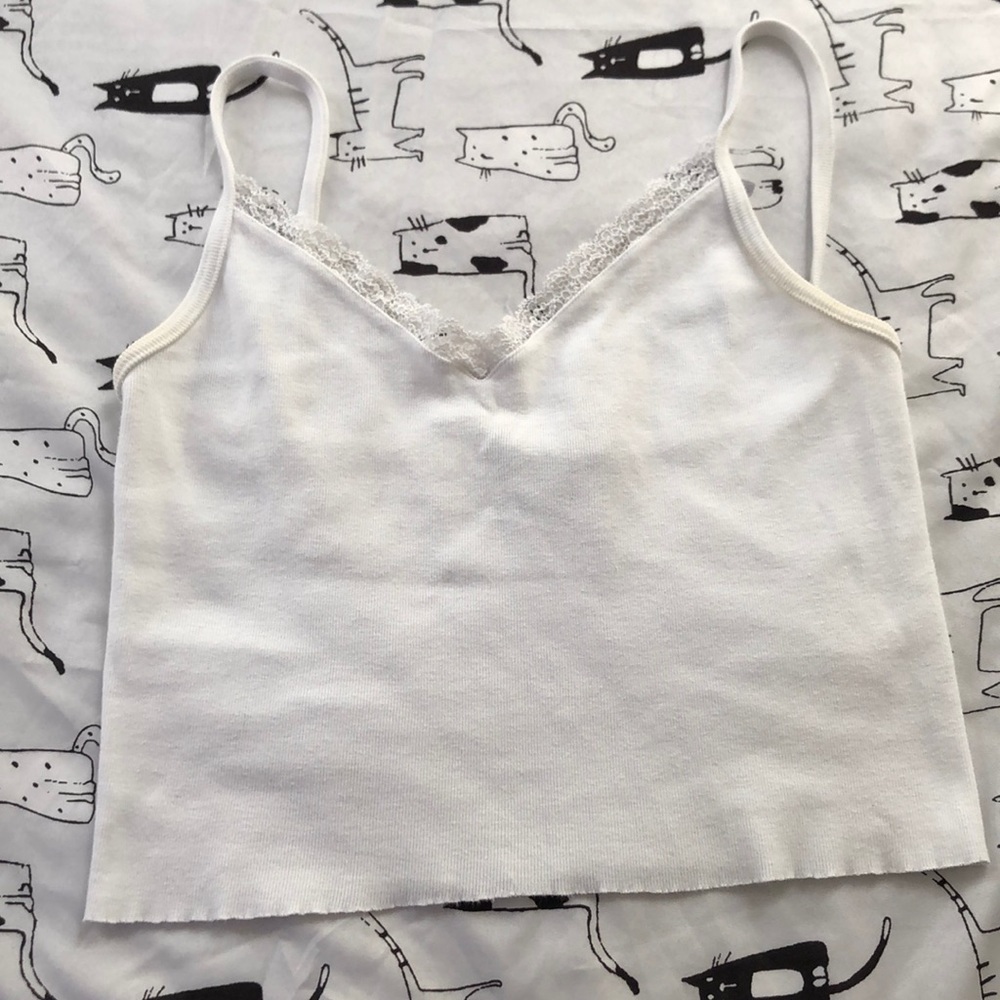 White brandy melville tank top
